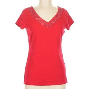 Westport Red V-Neck Short Sleeve Tee